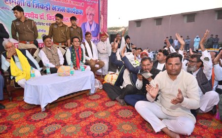 महाराजा सूरजमल के बलिदान दिवस पर आयोजित दो दिवसीय कार्यक्रम मे कृषि मंत्री और विधायक ने पहुंच किया नमन; ग्रामीणों को क्षेत्र के विकास का दिया भरोसा