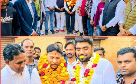 नवनियुक्त जिला अध्यक्ष कांग्रेस अल्पसंख्यक का  विधायक प्रमोद भाया ने मुँह मीठा कराकर किया स्वागत