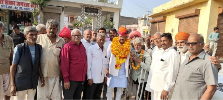 नवनियुक्त कांग्रेस जिला अध्यक्ष निंबाडा का किया स्वागत