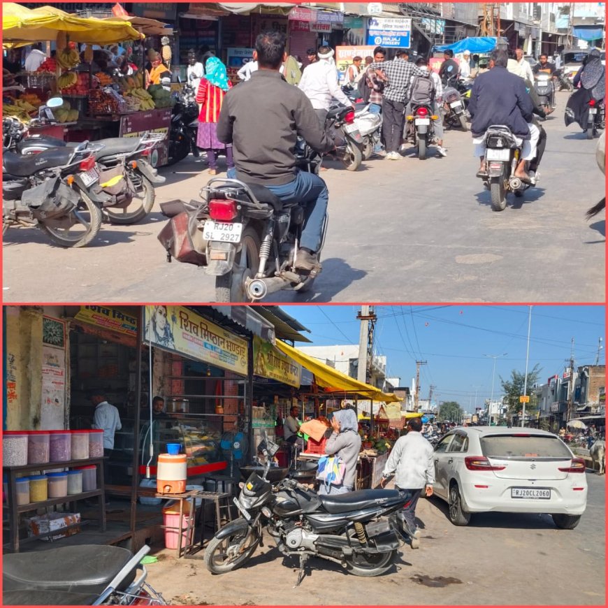 रोड पर सामान मौत का फरमान दुर्घटनाओं का कौन है जिम्मेदार ट्रैफिक व्यवस्था पर नहीं किसी का ध्यान