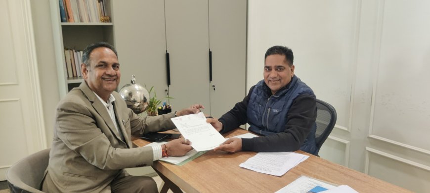 बानसूर विधायक ने जल संसाधन मंत्री को सौंपा मांग पत्र, दो नए बांध निर्माण की रखी मांग