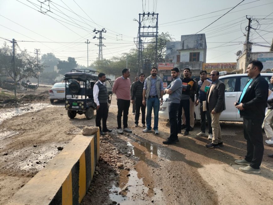 जिला कलक्टर ने किया बीडीए विकास कार्यों का आकस्मिक निरीक्षण, विकास कार्यों में गुणवत्ता एवं समयबद्धता से समझौता नहीं - जिला कलक्टर