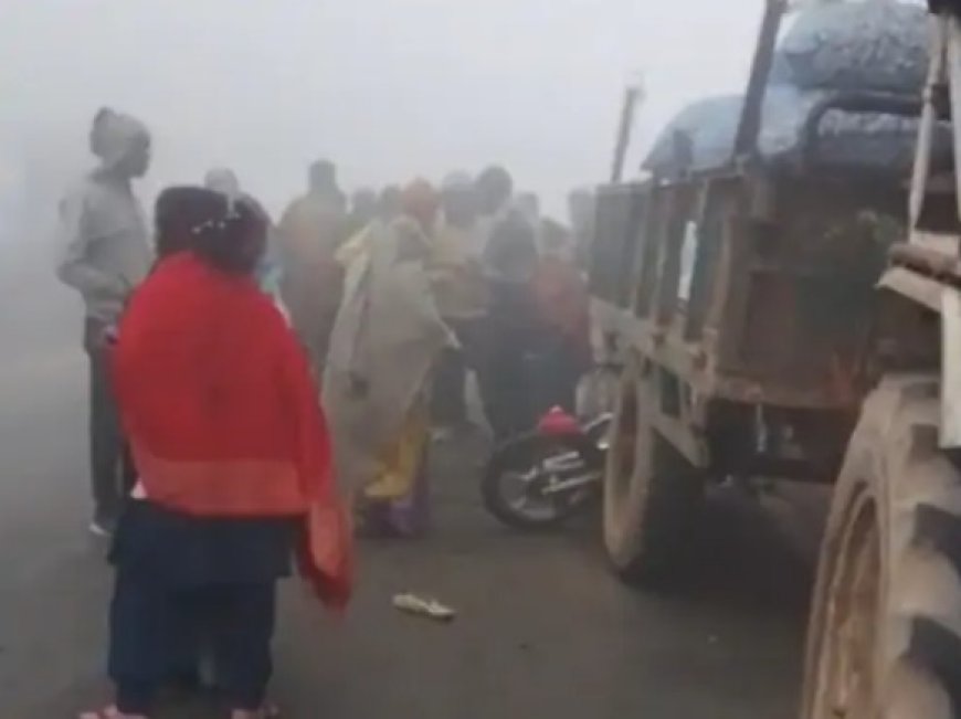 कोहरे में बाइक ने महिला को मारी टक्कर: मूडपुरी खुर्द में सब्जी खरीद रही थी महिला, घायल अवस्था में अलवर रेफर