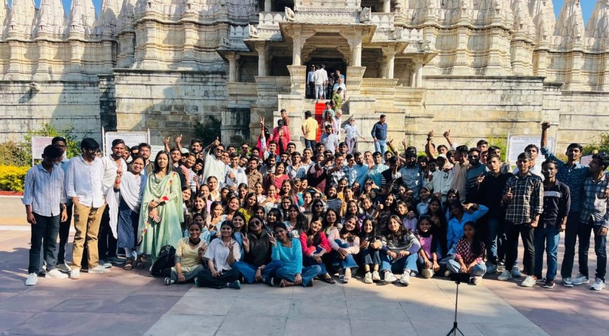 कंकू विजय कॉलेज के प्रशिक्षणार्थियों ने रणकपुर जैन मंदिर व आशापुरा माताजी मंदिर नाडोल मे किया शैक्षणिक भ्रमण