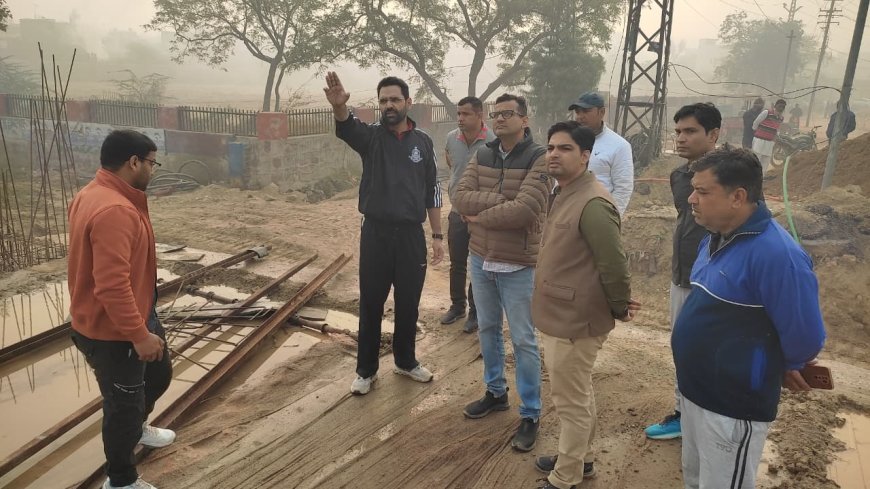 जिला कलक्टर ने शहर में सीएफसीडी योजना के कार्यों का किया औचक निरीक्षण