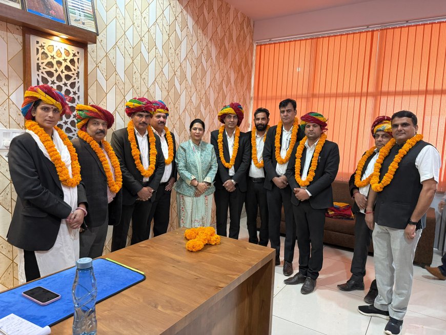 विधायक डॉ. शिखा मील बराला ने चौमूं दी बार एसोसिएशन के नवनिर्वाचित पदाधिकारियों का किया अभिनंदन