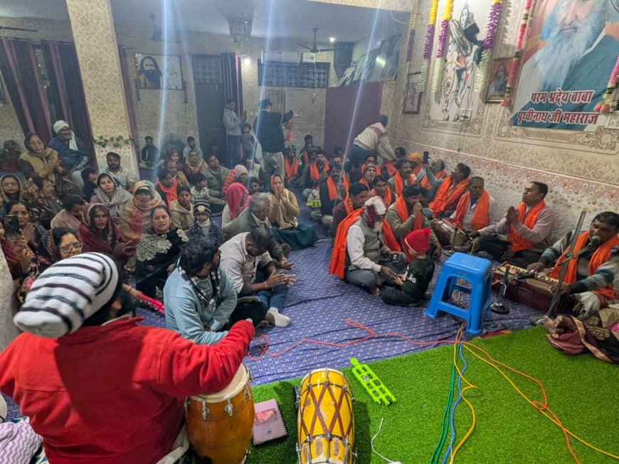 करौली खालसा धाम पर हुई हनुमान चालीसा पाठ बाबा के जयकारों से गूंजा