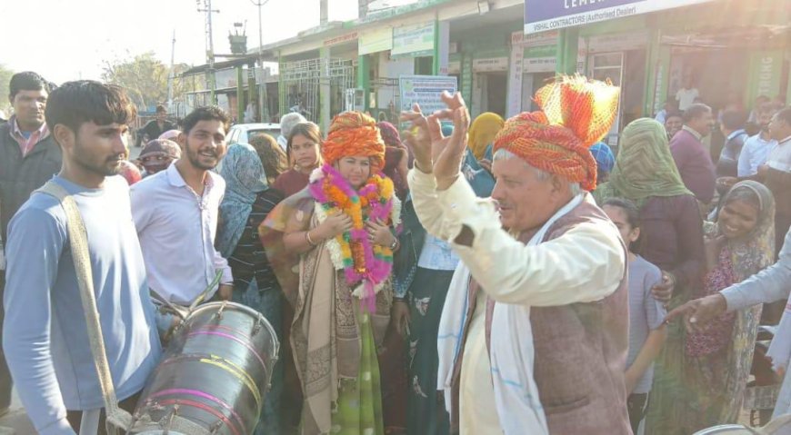 कठूमर में प्रदेश कांग्रेस कमेटी ओबीसी प्रकोष्ठ की नवनियुक्त प्रदेश सचिव नीमा चौधरी का हुआ भव्य स्वागत