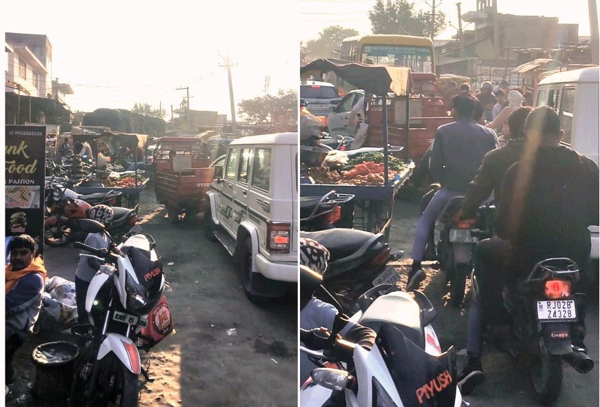 गोविंदगढ़ में भीषण जाम से लोग परेशान: लोग बोले-कई बार शिकायत की, कोई समाधान नहीं हुआ