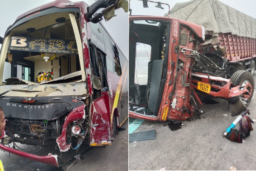 कोहरे का कोहराम दो वाहनों की भिड़ंत में ट्रक चालक की मौत दो घायल