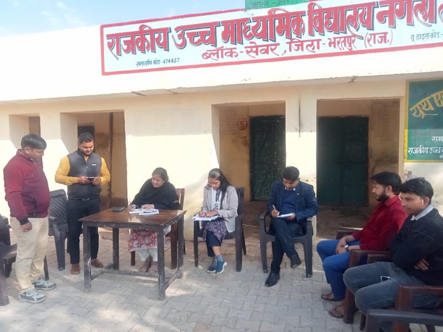 संभागीय आयुक्त द्वारा एसआईआर का भरतपुर एवं नदबई में किया निरीक्षण