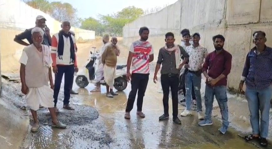 नमाना–नैनपुरिया मुख्य सड़क पर निर्माणाधीन रेलवे पुलिया में गंभीर लापरवाही, जल निकासी बाधित: श्मशान घाट मार्ग पूर्णतः बंद
