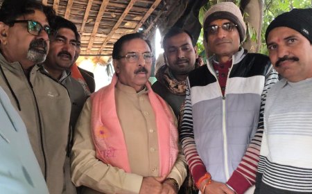 वित्त आयोग अध्यक्ष  अरुण चतुर्वेदी  ने किये श्री कैला माता के दर्शन,  कस्वा वैर में स्वागत सम्मान