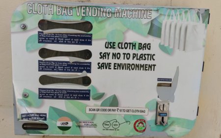 वर्ष 2022 में नगर परिषद में कपड़े के थैले उपलब्ध कराने के लिए लगाई थी, कुछ दिन चलने के बाद खराब