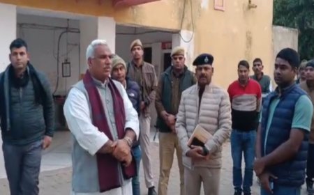 गृह राज्य मंत्री पहुंच गए खेड़ली थाने: पुलिस अफसरों से कहा - साइबर अपराधियों को पकड़ने के लिए तप्तीश के तरीके बदलने होंगे