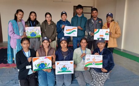 राजकीय महाविद्यालय खैरथल में शिविर के चौथे दिन मतदाता जागरूकता कार्यक्रम का हुआ आयोजन