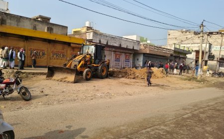 लक्ष्मणगढ़ में नगर पालिका ने दूसरे दिन भी हटवाया अस्थाई अतिक्रमण