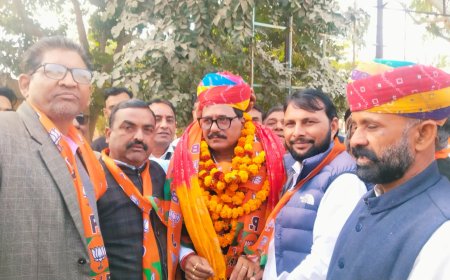 प्रदेश उपाध्यक्ष मुकेश दाधीच का उदयपुरवाटी शहर में भाजपा कार्यकर्ताओं द्वारा भव्य स्वागत