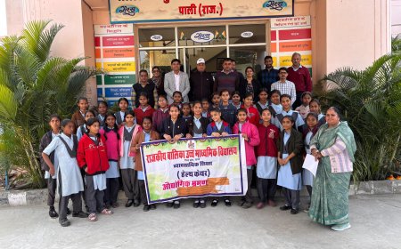 व्यावसायिक शिक्षा के तहत छात्राओं ने किया सरस डेयरी व लाखोटिया उधान का किया भ्रमण, दुग्ध से उत्पादन सम्पूर्ण प्रक्रिया जानी।