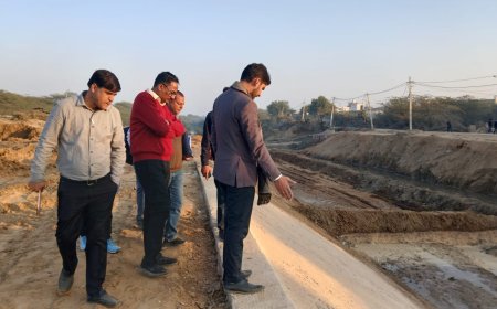 भरतपुर विकास प्राधिकरण आयुक्त ने शहर के विभिन्न विकास कार्यों का किया निरीक्षण