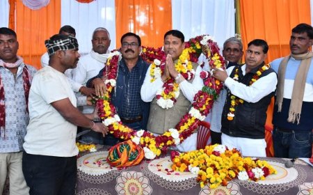 भाया ने मतदाताओं एवं ग्रामीणों का जताया आभार;  भाया का घोड़ी पर बिठाकर, जेसीबी से पुष्पवर्षा कर किया स्वागत