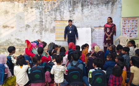 बास ठेकड़ा ग्राम पंचायत चिमरावली गोड में ड्रॉपआउट बच्चों को मिला सहारा,