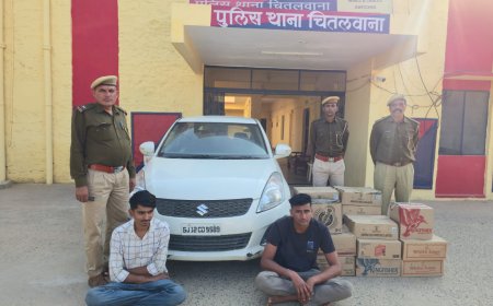 चितलवाना पुलिस ने बड़ी कार्यवाही कर गुजरात जा रही अवैध शराब की भारी खेप पकड़ी, 2 गिरफ्तार