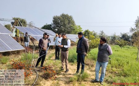 पीएम कृषि सिंचाई योजना के कार्यों का निरीक्षण, जिला परिषद सीईओ ने सराहा भू-जल स्तर बढ़ाने वाला मॉडल