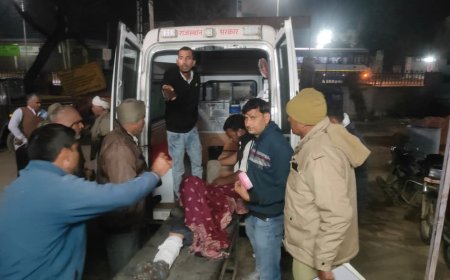 सड़क हादसे में चाचा की दर्दनाक मौत, भतीजी गंभीर अवस्था में रैफर