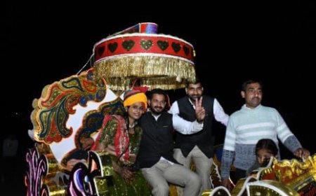 बिना मां-बाप की लाडली बिटिया अमृत दर्जी की SMS स्कूल ने निकाली बन्दोरी व 311000 रूपये का किया कन्यादान