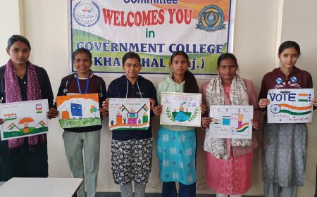 वंदे मातरम क्विज़ और मतदान जागरूकता पर हुई भाषण और पोस्टर प्रतियोगिता