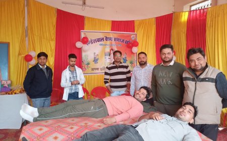 गोंविदगढ़ में खंडेलवाल वैश्य समाज का रक्तदान शिविर: युवाओं ने बढ़ चढ़कर लिया हिस्सा, 117 यूनिट रक्त एकत्रित