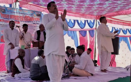 नीमला में देवनारायण भगवान के जन्मोत्सव पर हुआ हरि कीर्तन दंगल व भंडारा