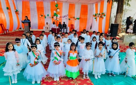 द बोहराज ग्लोबल स्कूल महुआमें धूमधाम से मनाया गया गणतंत्र दिवस