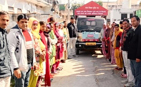 खैरथल से बाल विवाह मुक्त रथ रवाना; जिलेभर में जनजागरूकता फैलाएगा, बच्चों का भविष्य सुरक्षित करने का लक्ष्य