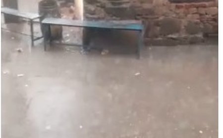 लक्ष्मणगढ़ क्षेत्र मे बारिश की ठंडी हवाओं ने बढ़ाई सर्दी; गिरे ओले