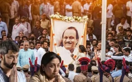 अश्रुपूरित विदाई अजित पवार: पंचतत्व में विलीन हुए 'दादा', बारामती के जनसैलाब ने नम आंखों से कहा अलविदा