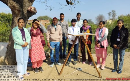 राजकीय महाविद्यालय राजगढ़ के छात्रों ने किया अधिवास सर्वेक्षण
