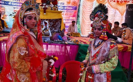 मोतीवाड़ा में कृष्ण रुक्मणी विवाह पर महिलाओं ने गाए मंगल गीत