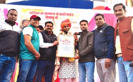 कांग्रेस खेल प्रकोष्ठ ने किया सम्मानित, मैराथन धावक मोहित सिंह हाड़ा ने 26 घंटे की निरंतर दौड़ से रचा इतिहास