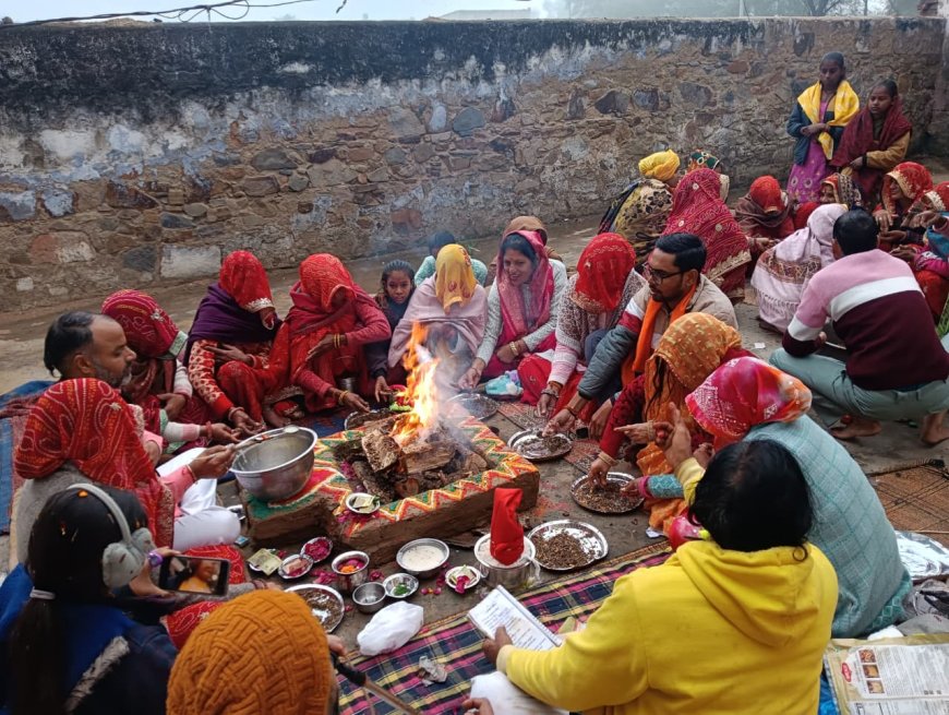 रामबास में श्रीमद्भागवत कथा का समापन, भंडारा आयोजितः श्रद्धालुओं ने ग्रहण की प्रसादी, यजमानों ने दी हवन में आहुतियां