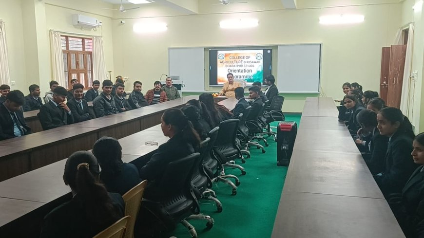 कृषि महाविद्यालय मे आमुखीकरण कार्यशाला का आयोजन