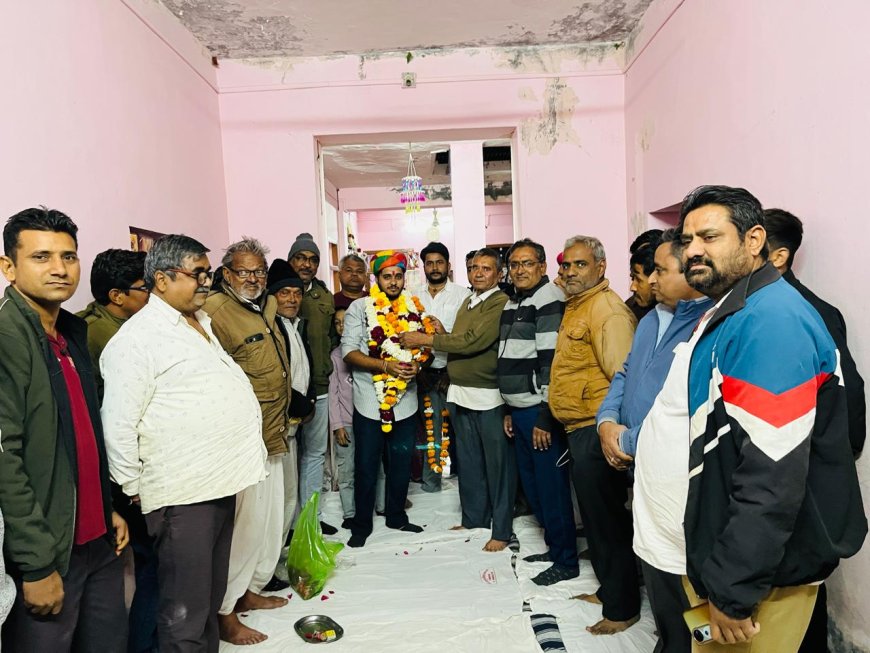 माली समाज द्वारा साहिल माली प्रदेश सहमंत्री का किया  स्वागत