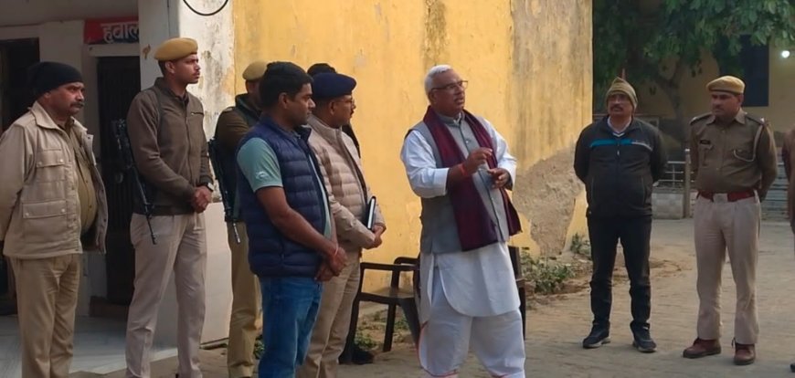 खेड़ली पहुंचे गृह राज्य मंत्री जवाहर सिंह बेढम, थाने का किया औचक निरीक्षण, पुलिस महकमे में मचा हड़कंप