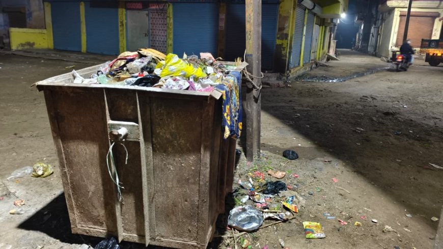 कस्बे में पिछले दो दिनों से सफाई नहीं गंदगी के लगे ढेर