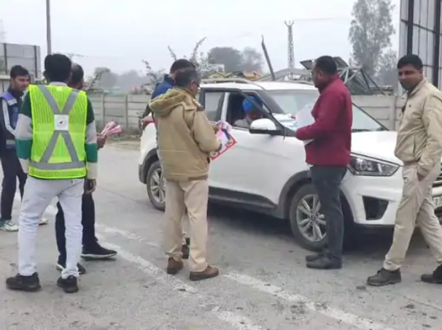 दिल्ली-मुंबई एक्सप्रेसवे पर सड़क सुरक्षा अभियान: यातायात नियमों की जानकारी दी, 31 जनवरी तक सड़क सुरक्षा अभियान