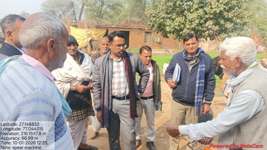 जलग्रहण विकास एवं भू-सरंक्षण के निदेशक ने भुसावर में प्रधानमंत्री कृषि सिंचाई योजना-2.0 अन्तर्गत निर्मित कार्यों का किया निरीक्षण