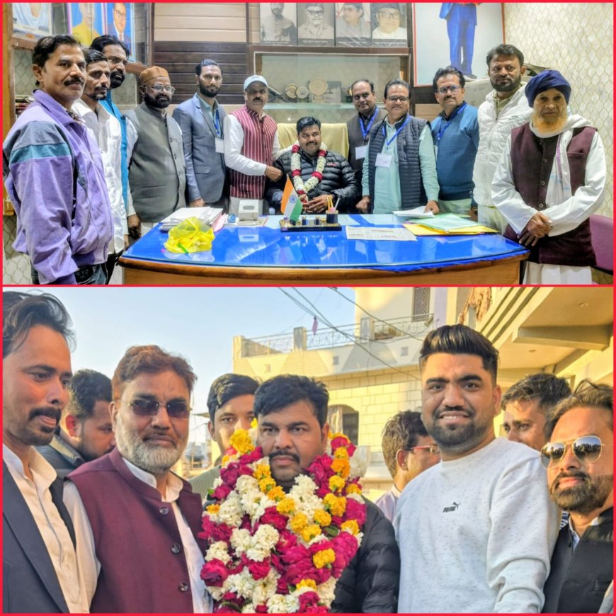मन्नू पठान के अंजुमन सदर निर्वाचित होने पर मुस्लिम समाज ने किया गर्म जोशी से  स्वागत