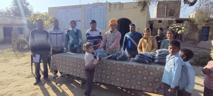 राजकीय उच्च माध्यमिक विद्यालय सीही में छात्र-छात्राओं को वितरित किए गए गर्म स्वेटर