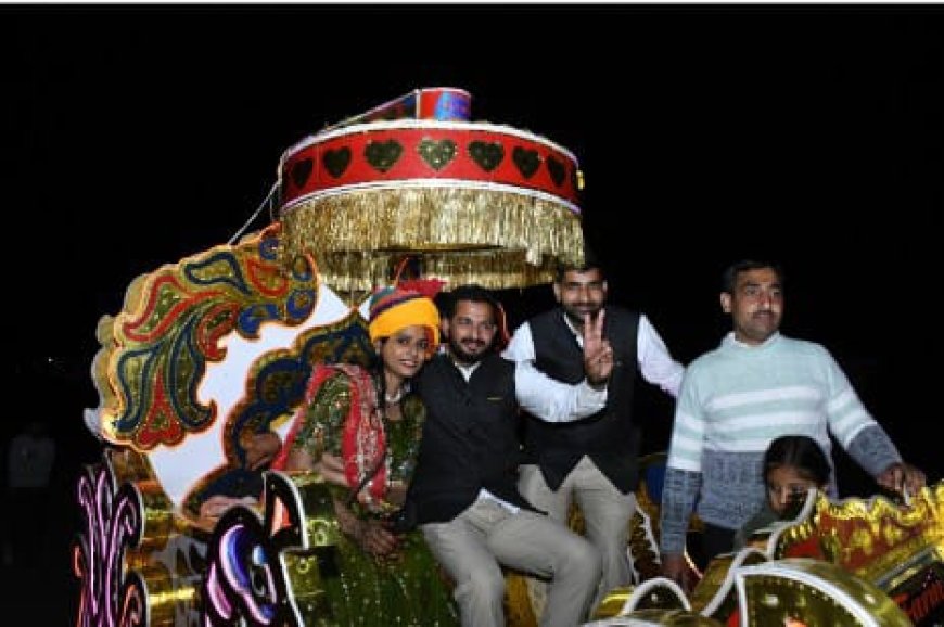 बिना मां-बाप की लाडली बिटिया अमृत दर्जी की SMS स्कूल ने निकाली बन्दोरी व 311000 रूपये का किया कन्यादान